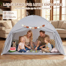 OLAKIDS Bed Tent with Flags Teepee Toys Gift for Boys Girls Aged 3+, 75’’ x 39’’ x 48’’
