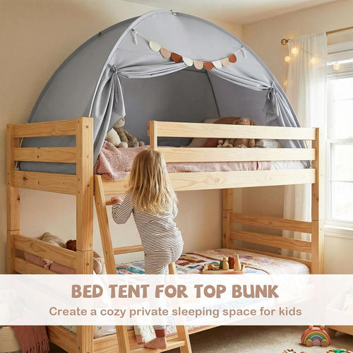 OLAKIDS Bed Tent with Flags Teepee Toys Gift for Boys Girls Aged 3+, 75’’ x 39’’ x 48’’