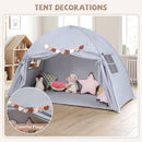 OLAKIDS Bed Tent with Flags Teepee Toys Gift for Boys Girls Aged 3+, 75’’ x 39’’ x 48’’