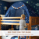OLAKIDS Bed Tent with Flags Teepee Toys Gift for Boys Girls Aged 3+, 75’’ x 39’’ x 48’’