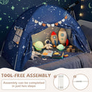 OLAKIDS Bed Tent with Flags Teepee Toys Gift for Boys Girls Aged 3+, 75’’ x 39’’ x 48’’