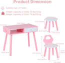 OLAKIDS Wooden Pretend Nail Salon Playset with Table, Stool & 8 Accessories