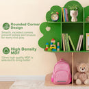 OLAKIDS 3-Tier Wooden Montessori Tree Bookshelf for Kids Toy Storage
