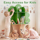 OLAKIDS 3-Tier Wooden Montessori Tree Bookshelf for Kids Toy Storage