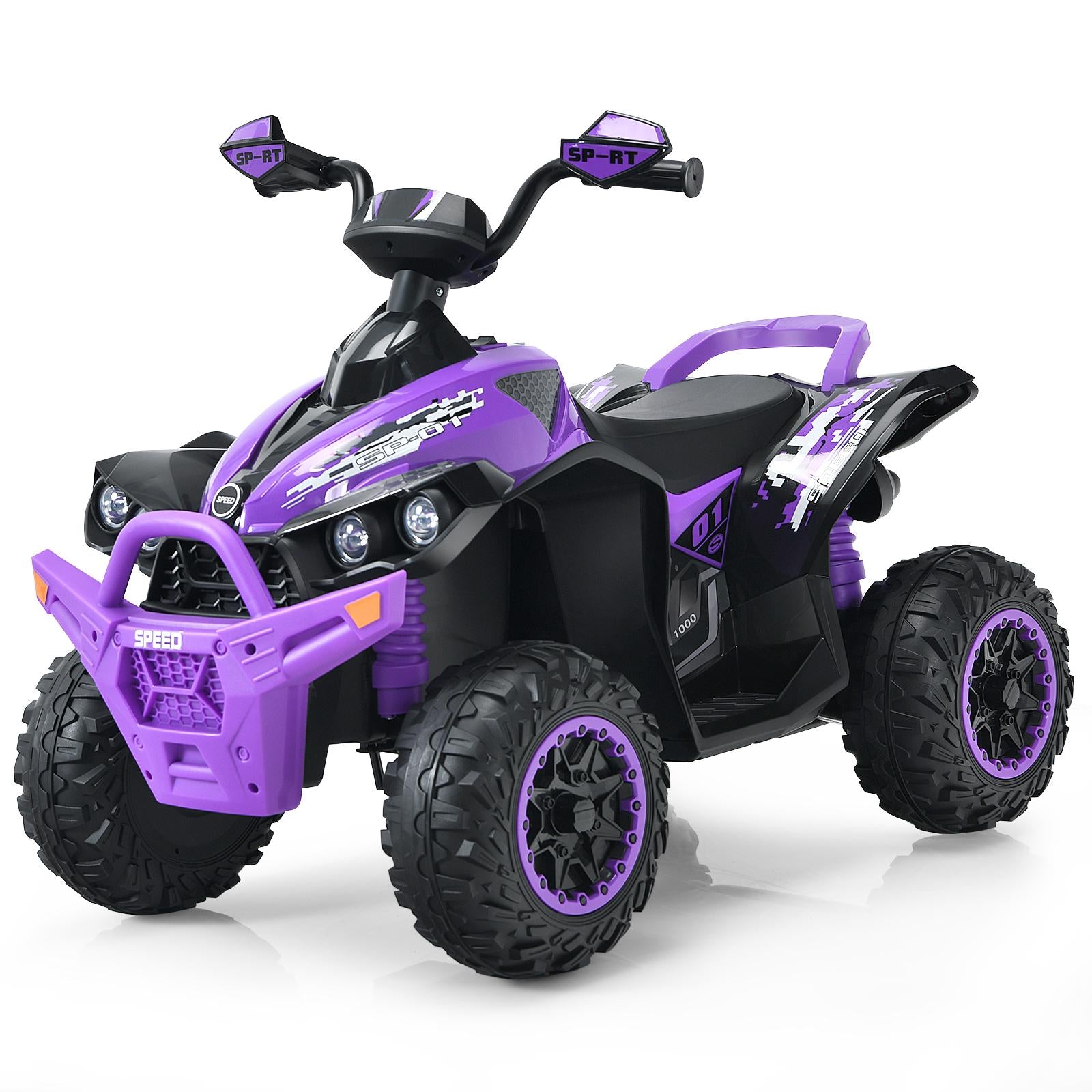 OLAKIDS Kids Ride on ATV, 12V 4 Wheeler Quad Toy Vehicle, Electric Ride on Toy, Battery Powered Wheels Car