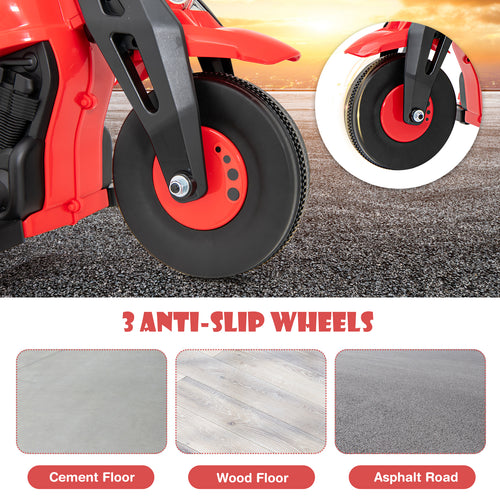 OLAKIDS Kids Motorcycle 6V Electric Ride On Car with Automatic Bubble Function for Toddler Ages 3+