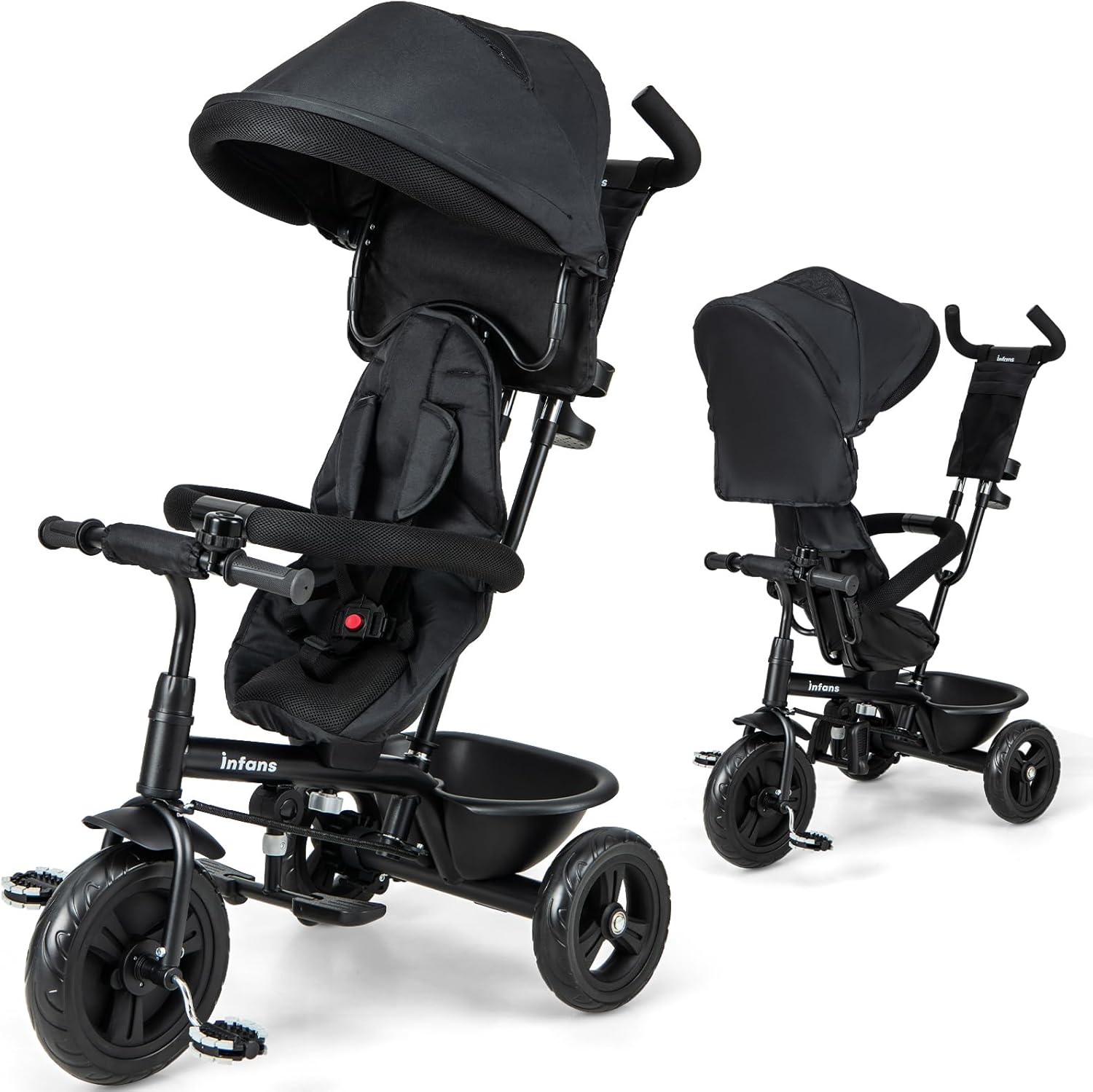 OLAKIDS Kids Tricycle 6 in 1 Baby Trike Toddler Bike with Reversible Seat  9-60 Months