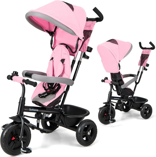 OLAKIDS Kids Tricycle 6 in 1 Baby Trike Toddler Bike with Reversible Seat  9-60 Months