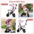 OLAKIDS Kids Tricycle 6 in 1 Baby Trike Toddler Bike with Reversible Seat  9-60 Months