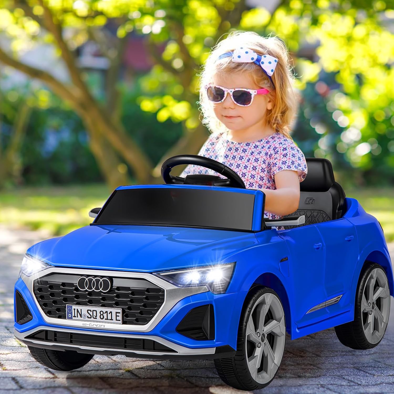 Licensed Audi SQ8 Ride on Car by OLAKIDS, 12V Kids Electric Vehicle with Remote Control, Toddlers Battery Powered Toy with 3 Speeds, Wheels Suspension, Music