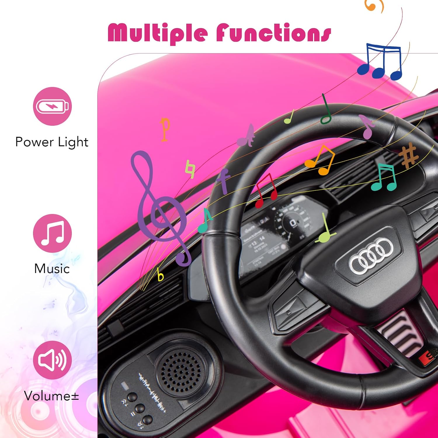Licensed Audi SQ8 Ride on Car by OLAKIDS, 12V Kids Electric Vehicle with Remote Control, Toddlers Battery Powered Toy with 3 Speeds, Wheels Suspension, Music
