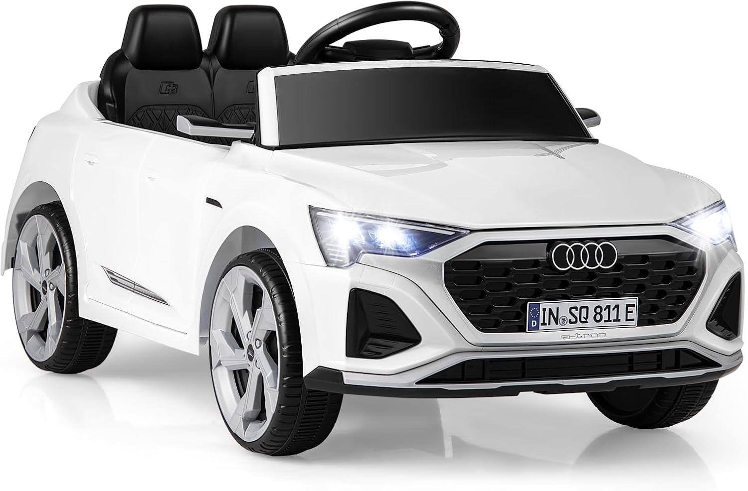 Licensed Audi SQ8 Ride on Car by OLAKIDS, 12V Kids Electric Vehicle with Remote Control, Toddlers Battery Powered Toy with 3 Speeds, Wheels Suspension, Music