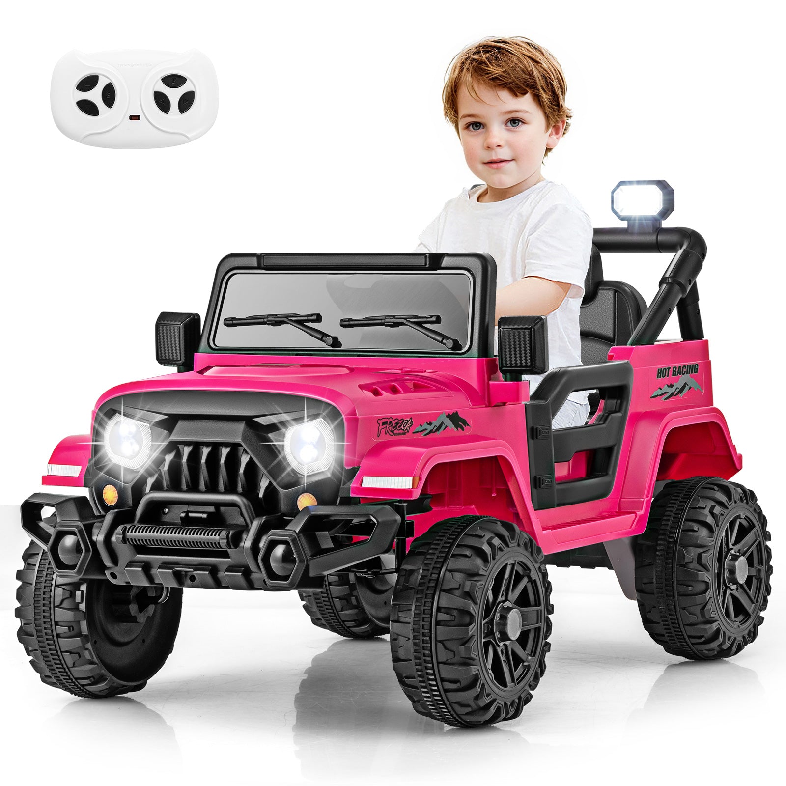 OLAKIDS Ride on Truck 12V Battery Powered Electric Vehicle for 3+ Boys Girls