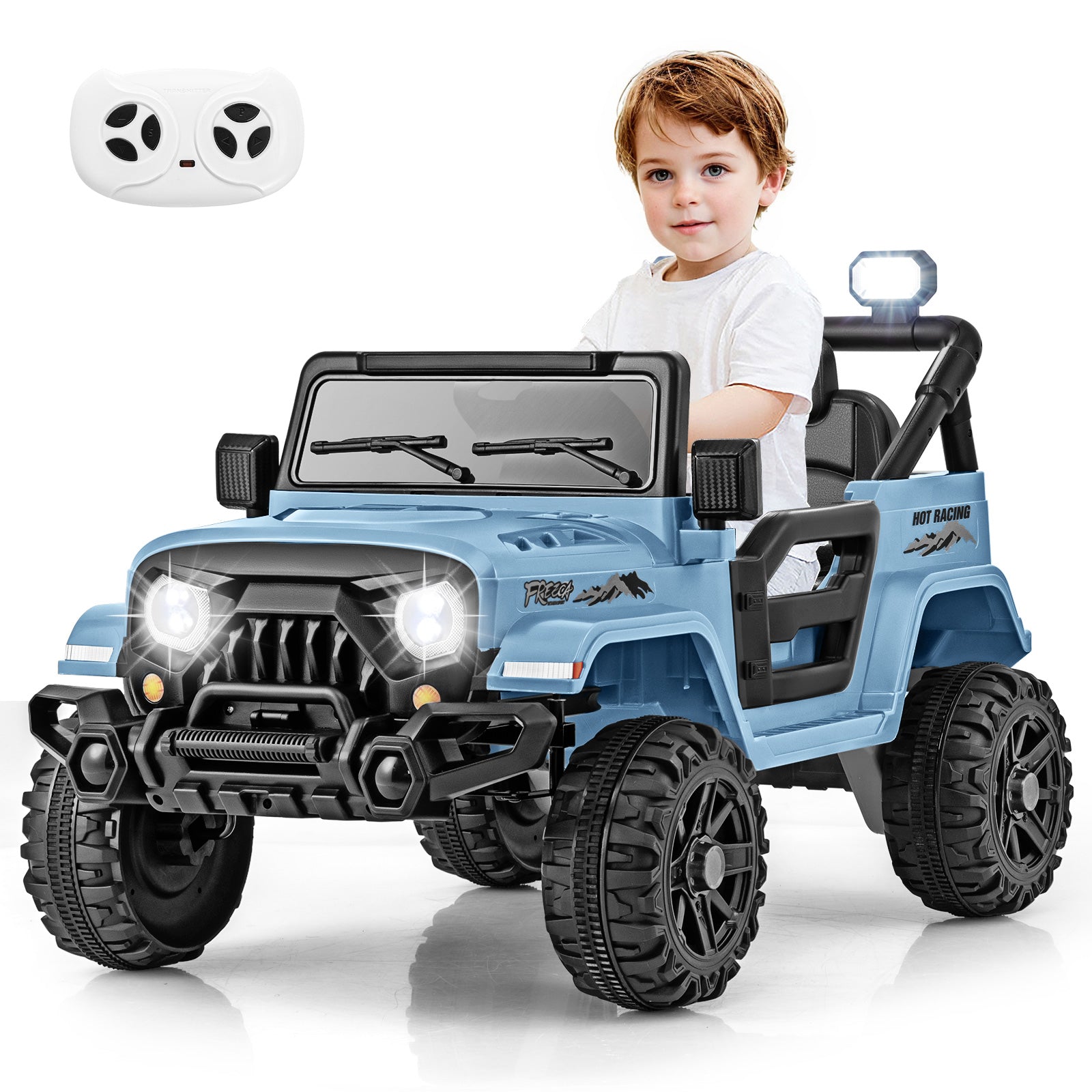 OLAKIDS Ride on Truck 12V Battery Powered Electric Vehicle for 3+ Boys Girls