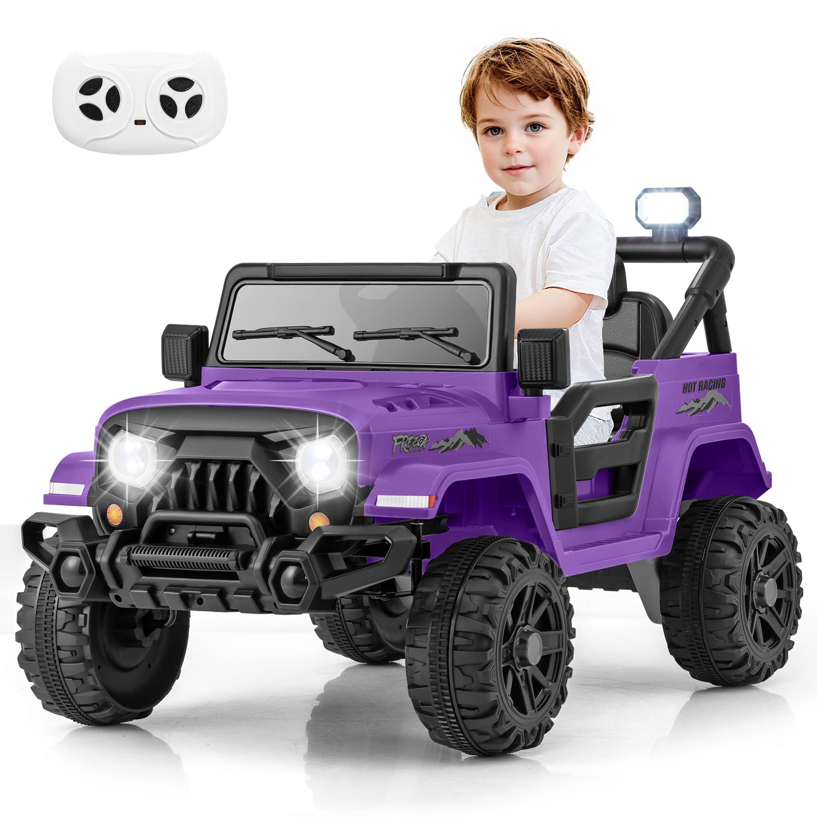 OLAKIDS Ride on Truck 12V Battery Powered Electric Vehicle for 3+ Boys Girls