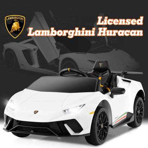 OLAKIDS Licensed Lamborghini Huracan Ride on Car 12V Kids Electric Vehicle for Aged 3-8 Years