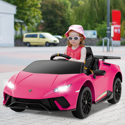 OLAKIDS Licensed Lamborghini Huracan Ride on Car 12V Kids Electric Vehicle for Aged 3-8 Years