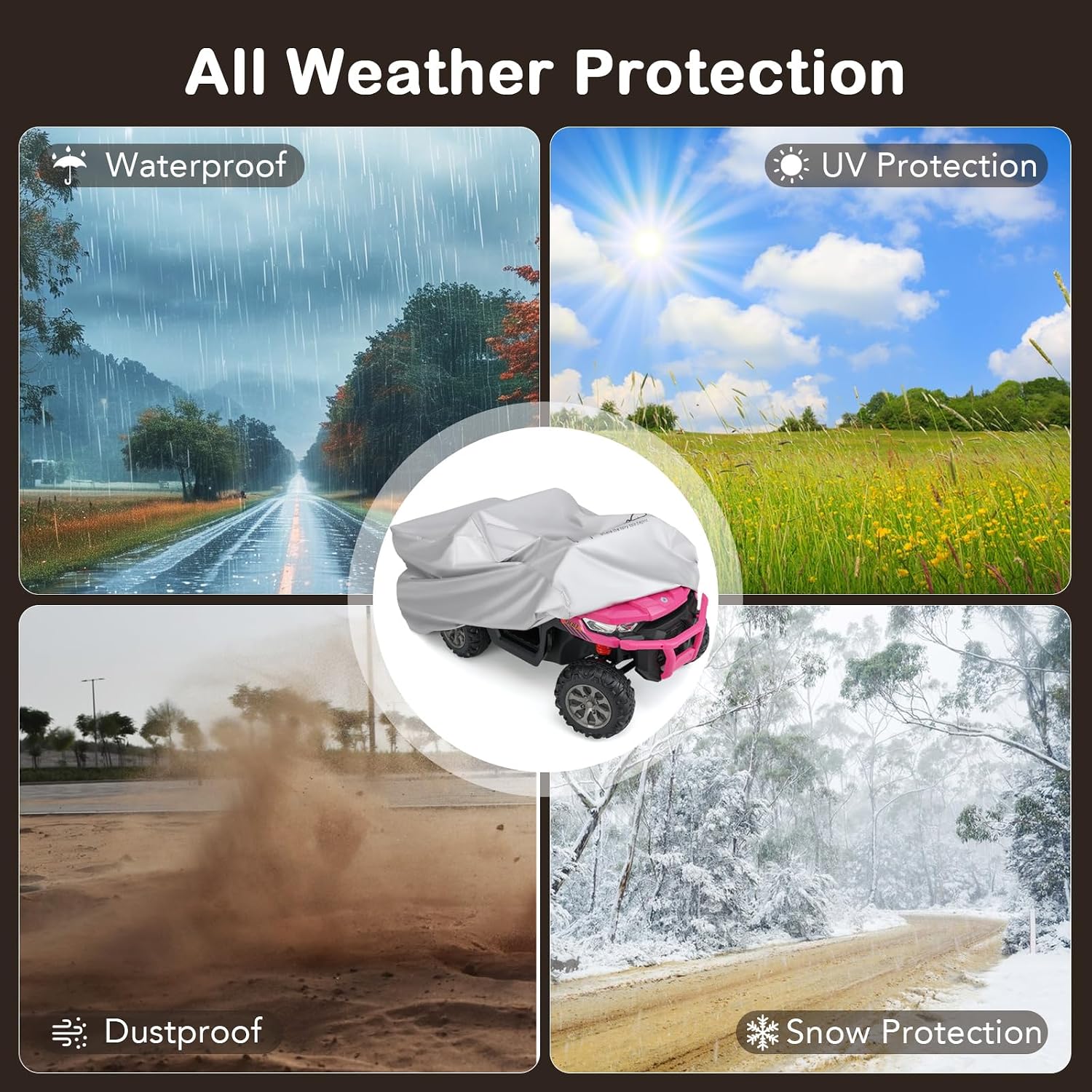 OLAKIDS Kids Ride-On Car Cover, Waterproof Outdoor Protection for Power Wheels