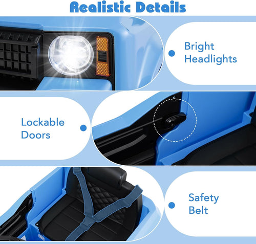 Licensed Toyota LC250 Ride on Car by OLAKIDS, 12V Kids Electric Vehicle with Remote Control, Toddlers Battery Powered Toy Gift with 2 Speeds 4 Wheels Suspension Power Display USB Music Horn