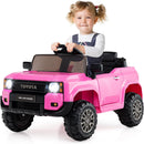 Licensed Toyota LC250 Ride on Car by OLAKIDS, 12V Kids Electric Vehicle with Remote Control, Toddlers Battery Powered Toy Gift with 2 Speeds 4 Wheels Suspension Power Display USB Music Horn
