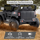 OLAKIDS 12V Ride On Truck, Battery Powered Electric Vehicle for Kids with Remote Control, Foldable Reflective Mirror, Spring Suspension, Music, LED Lights, Ride on Toy for 3+ Boys Girls
