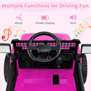 OLAKIDS 12V Ride On Truck, Battery Powered Electric Vehicle for Kids with Remote Control, Foldable Reflective Mirror, Spring Suspension, Music, LED Lights, Ride on Toy for 3+ Boys Girls