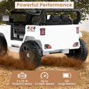 OLAKIDS 12V Ride On Truck, Battery Powered Electric Vehicle for Kids with Remote Control, Foldable Reflective Mirror, Spring Suspension, Music, LED Lights, Ride on Toy for 3+ Boys Girls