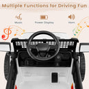 OLAKIDS 12V Ride On Truck, Battery Powered Electric Vehicle for Kids with Remote Control, Foldable Reflective Mirror, Spring Suspension, Music, LED Lights, Ride on Toy for 3+ Boys Girls