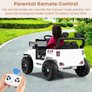 OLAKIDS 12V Ride On Truck, Battery Powered Electric Vehicle for Kids with Remote Control, Foldable Reflective Mirror, Spring Suspension, Music, LED Lights, Ride on Toy for 3+ Boys Girls