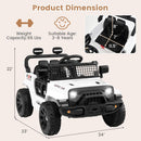 OLAKIDS 12V Ride On Truck, Battery Powered Electric Vehicle for Kids with Remote Control, Foldable Reflective Mirror, Spring Suspension, Music, LED Lights, Ride on Toy for 3+ Boys Girls