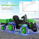 OLAKIDS 24V 9AH Ride on Tractor with Detachable Trailer, 2 x 550W Motors, Remote Control for Toddler