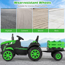 OLAKIDS 24V 9AH Ride on Tractor with Detachable Trailer, 2 x 550W Motors, Remote Control for Toddler