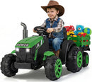 OLAKIDS 24V 9AH Ride on Tractor with Detachable Trailer, 2 x 550W Motors, Remote Control for Toddler