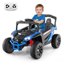 OLAKIDS 12V Ride on Car UTV, Electric Off-Road Truck with Remote Control, Lockable Doors, Safety Belt, Horn, Music, Lights, 4 Wheeler Toys for Kids Toddlers Aged 3+ Years