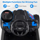 OLAKIDS 12V Ride on Car UTV, Electric Off-Road Truck with Remote Control, Lockable Doors, Safety Belt, Horn, Music, Lights, 4 Wheeler Toys for Kids Toddlers Aged 3+ Years