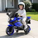 OLAKIDS 6V Kids Motorcycle with Training Wheels,for Boys Girls Aged 3+ Years