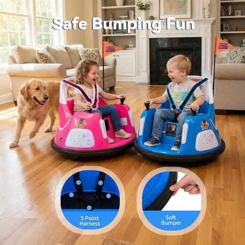 OLAKIDS 12V Kids Bumper Car with Parent Remote Control for Ages 1.5-6
