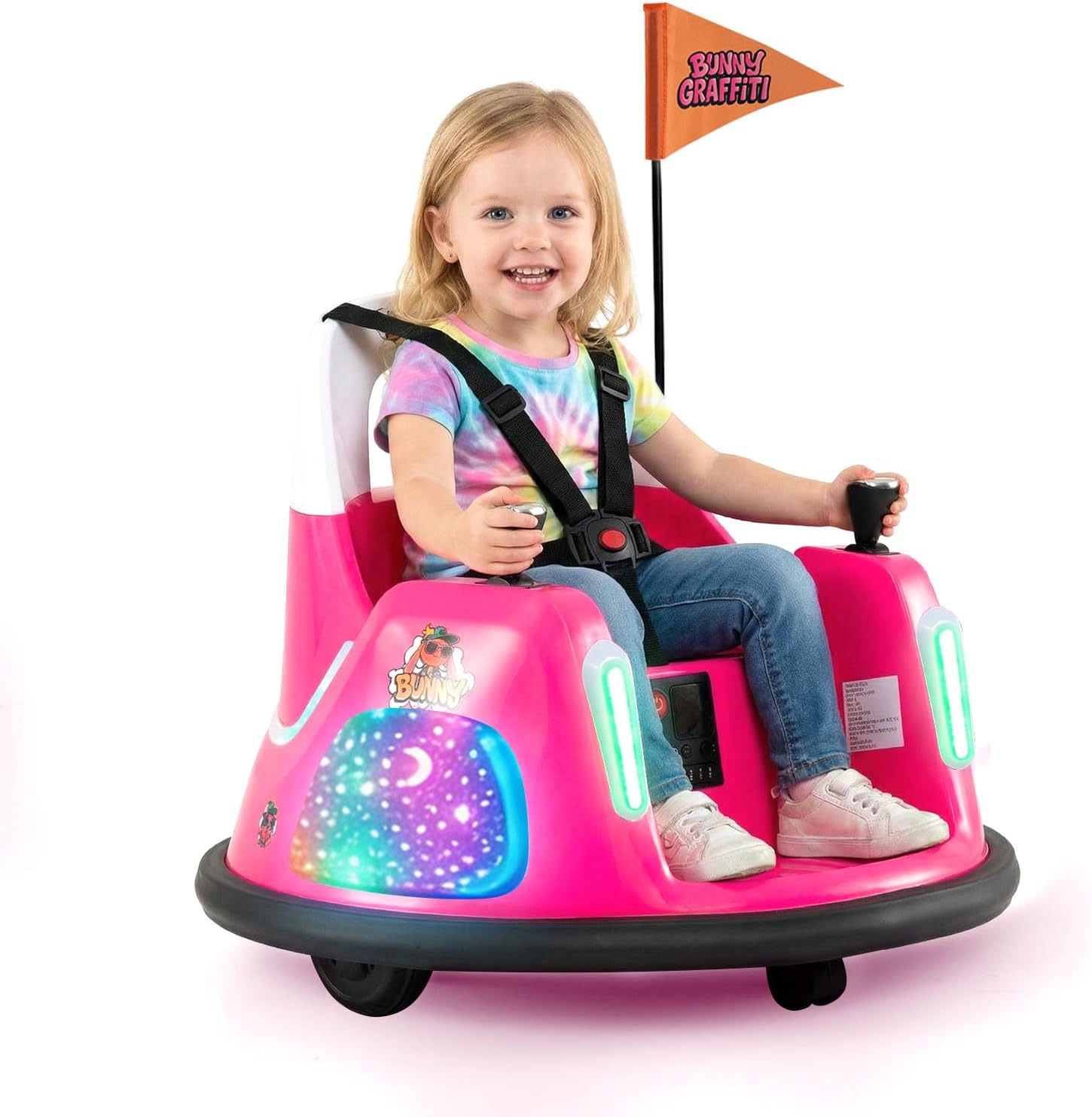 OLAKIDS 12V Kids Bumper Car with Parent Remote Control for Ages 1.5-6