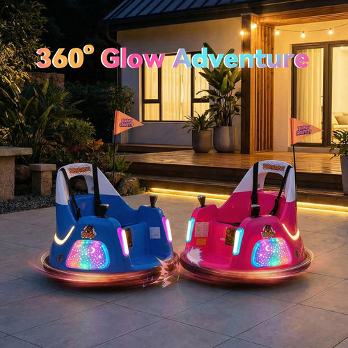OLAKIDS 12V Kids Bumper Car with Parent Remote Control for Ages 1.5-6