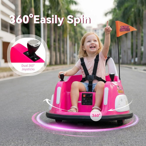 OLAKIDS 12V Kids Bumper Car with Parent Remote Control for Ages 1.5-6