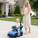 OLAKIDS Licensed Toyota 3 in 1 Toddler Ride On Push Car with Parent Handle, Guardrails and Storage