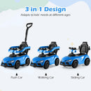 OLAKIDS Licensed Toyota 3 in 1 Toddler Ride On Push Car with Parent Handle, Guardrails and Storage
