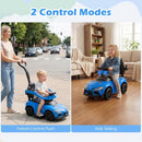 OLAKIDS Licensed Toyota 3 in 1 Toddler Ride On Push Car with Parent Handle, Guardrails and Storage