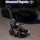 OLAKIDS Licensed Toyota 3 in 1 Toddler Ride On Push Car with Parent Handle, Guardrails and Storage