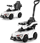 OLAKIDS Licensed Toyota 3 in 1 Toddler Ride On Push Car with Parent Handle, Guardrails and Storage