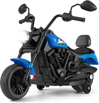 OLAKIDS Kids Motorcycle, 6V Ride On Toy with Training Wheels, for Toddlers 3+ Years