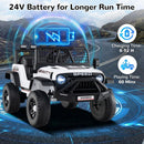 OLAKIDS 24V Ride on Car with Remote Control, Bluetooth Soft Start for Kids Aged 3+
