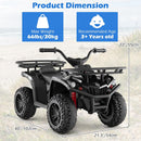 OLAKIDS 12V Kids ATV Quad with 2 Speeds, Spring Suspension, LED Lights, Music & Story Player, Big Tires, 2 Storage Spaces, Ride On Car for Boys Girls Ages 3+