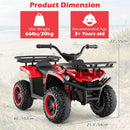 OLAKIDS 12V Kids ATV Quad with 2 Speeds, Spring Suspension, LED Lights, Music & Story Player, Big Tires, 2 Storage Spaces, Ride On Car for Boys Girls Ages 3+