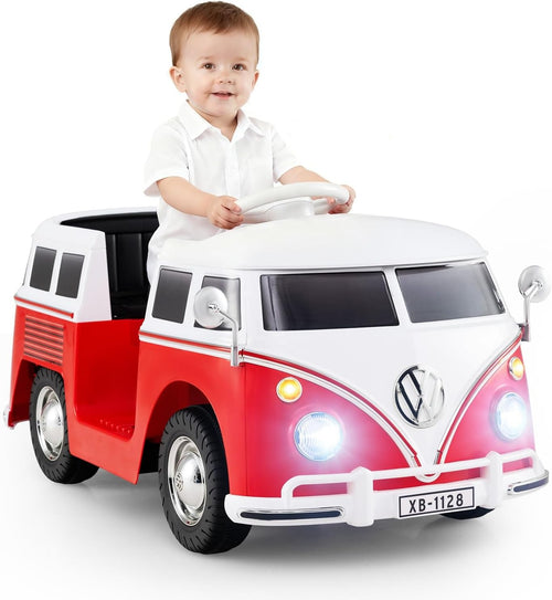 OLAKIDS Licensed Volkswagen Ride on Car 12V Kids Electric Vehicle Bus